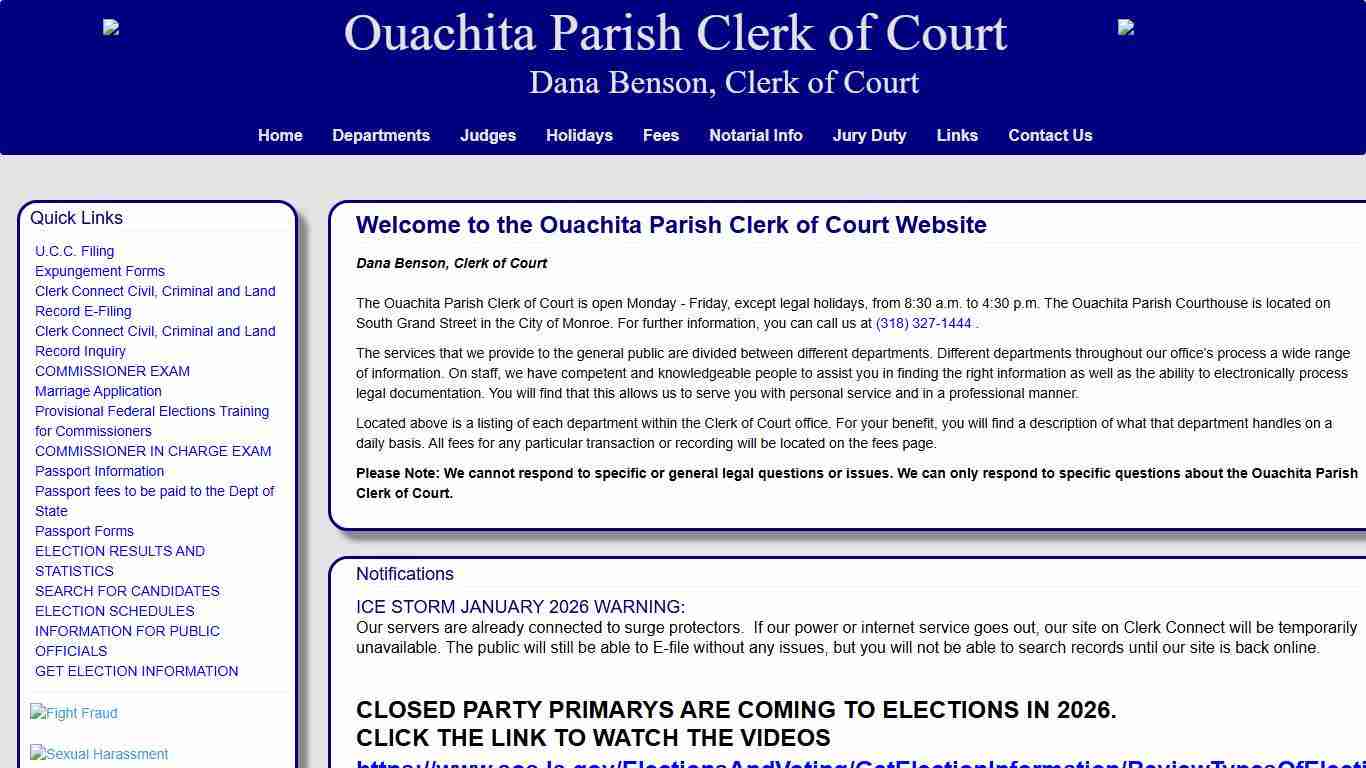 Ouachita Clerk of Court - Home